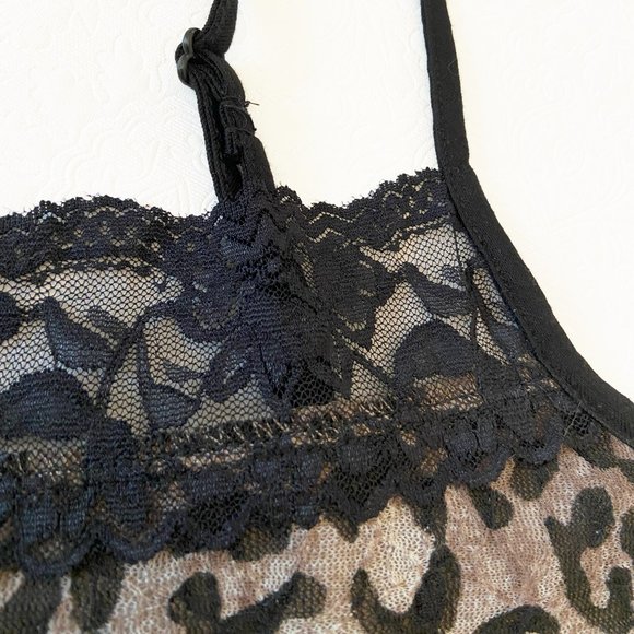 Maurices women's vintage cheetah lined camisole US M, adj. straps, lace trim - Picture 5 of 9